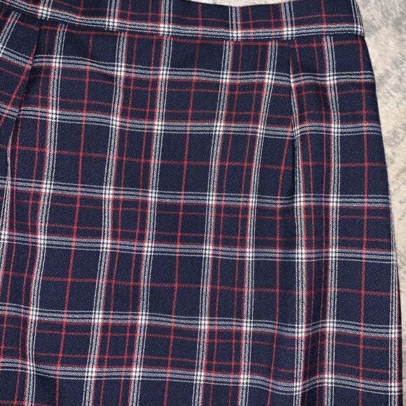 PAUL HARRIS DESIGN plaid red, white & blue straight skirt 4 - Picture 5 of 8